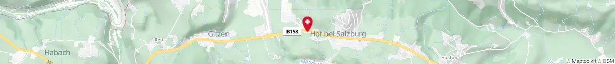 Kartendarstellung des Standorts für Apotheke Hof in 5322 Hof bei Salzburg